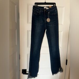 APRICOT Sofia Fringed bottom Women's Deep Blue Jeans